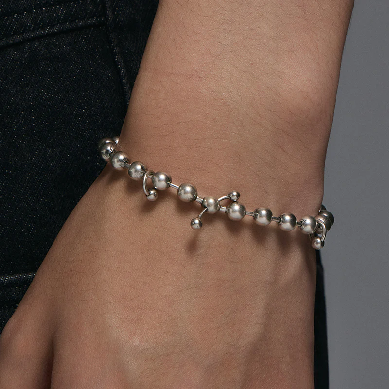 S925 Sterling Silver Piercing Bead Bracelet - Image 5