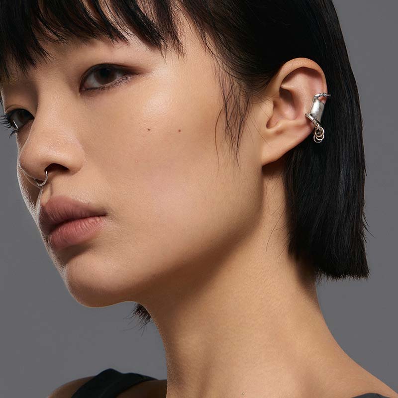 S925 Sterling Silver Piercing Ear Cuff (Single) - Image 3