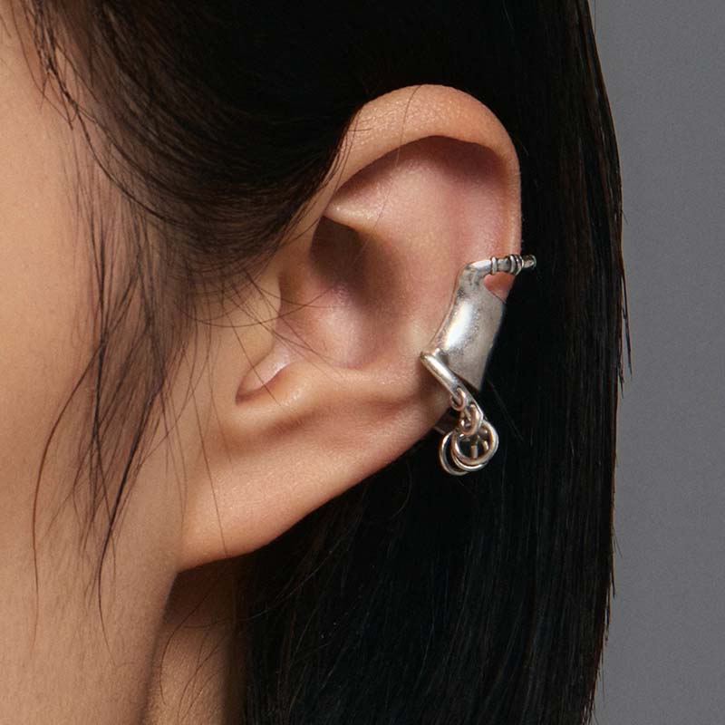 S925 Sterling Silver Piercing Ear Cuff (Single) - Image 4