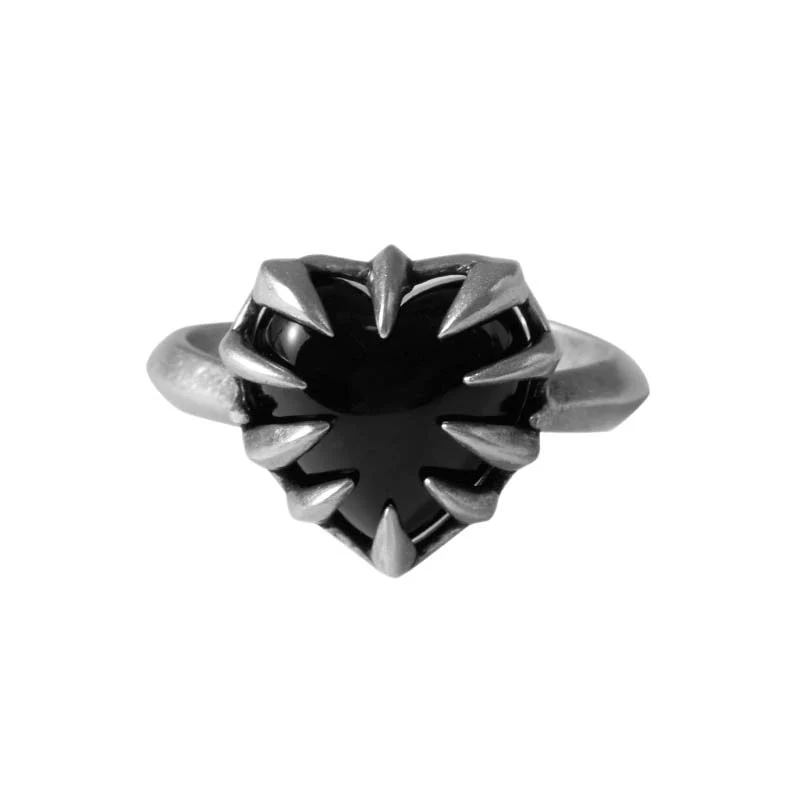 S925 Sterling Silver Spike Heart Ring - Image 2