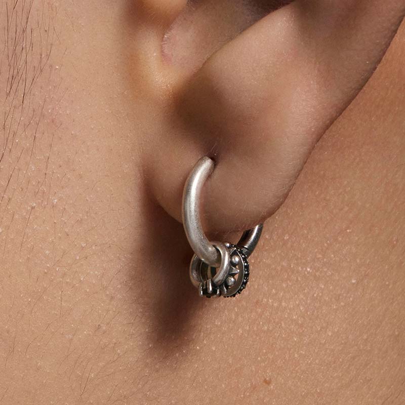 S925 Sterling Silver Zirconia Huggie Hoop Earrings - Image 5
