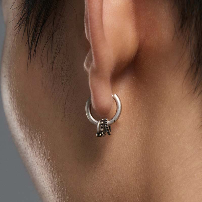 S925 Sterling Silver Zirconia Huggie Hoop Earrings - Image 6