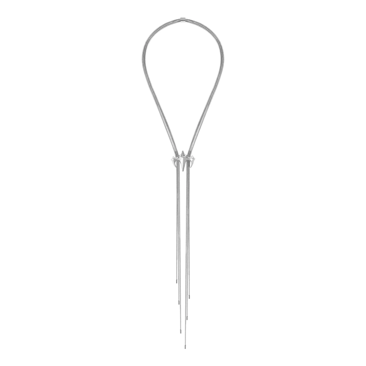 Snake Bone Multi-Chain Pull-Through Necklace - Image 2