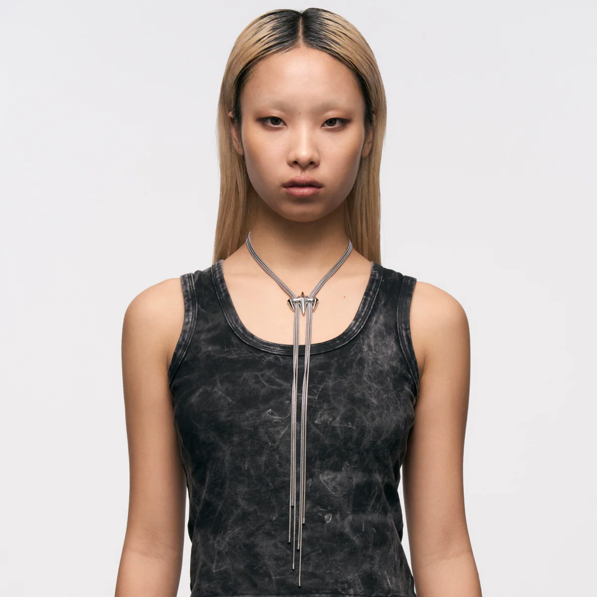 Snake Bone Multi-Chain Pull-Through Necklace - Image 4