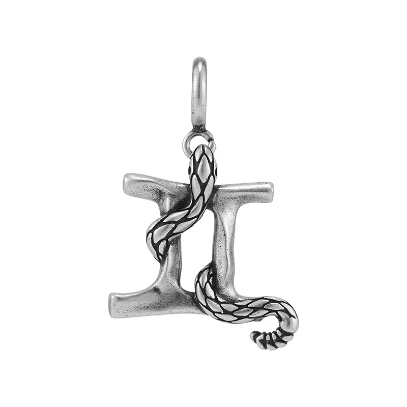 Silver Snake Zodiac Necklace Pendant - Image 11