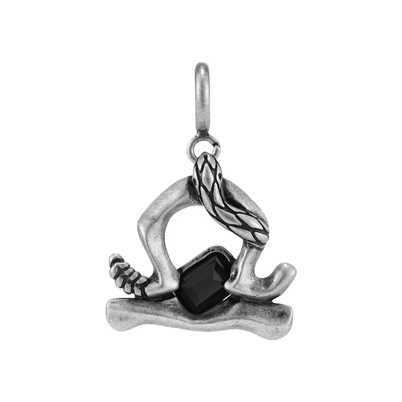 Silver Snake Zodiac Necklace Pendant - Image 15