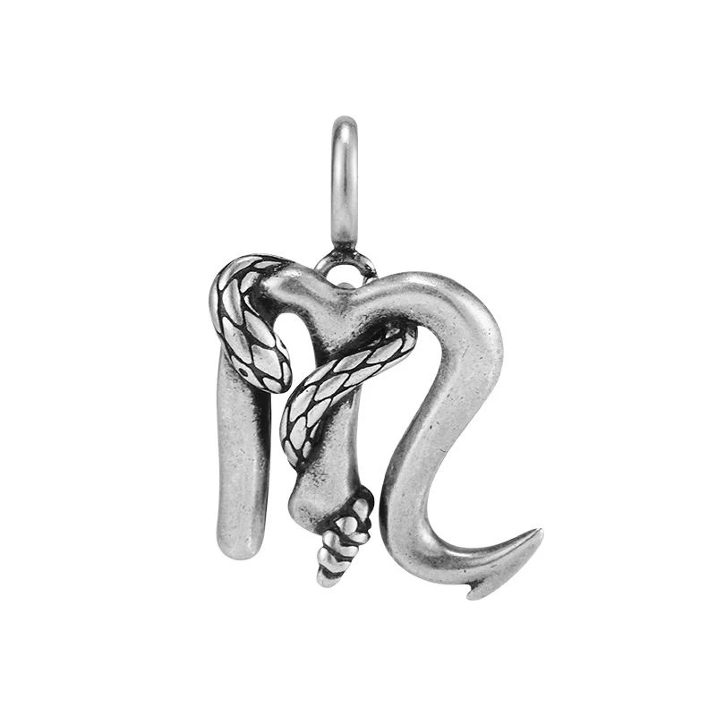 Silver Snake Zodiac Necklace Pendant - Image 16