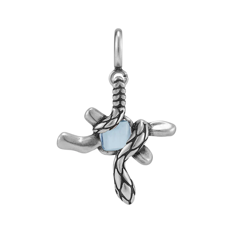 Silver Snake Zodiac Necklace Pendant - Image 8