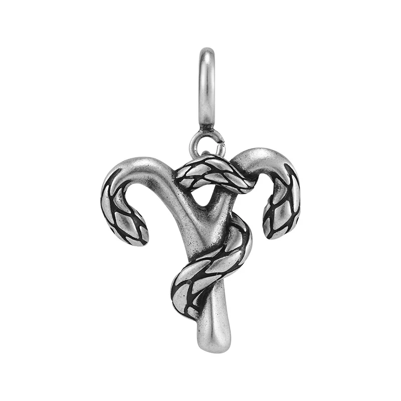Silver Snake Zodiac Necklace Pendant - Image 9