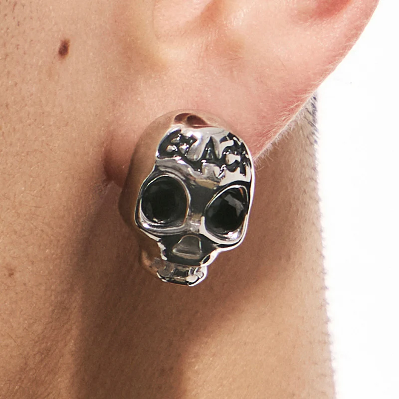 Siren Skull Punk Stud Earrings - Image 2