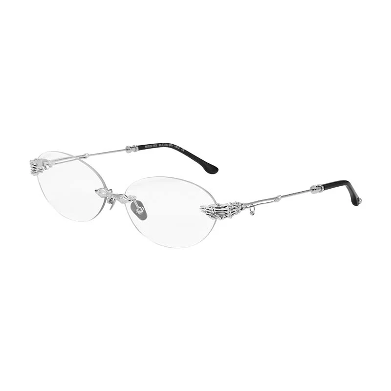 Skeletal Piercing Rimless Sunglasses (Clear Photochromic) - Image 2