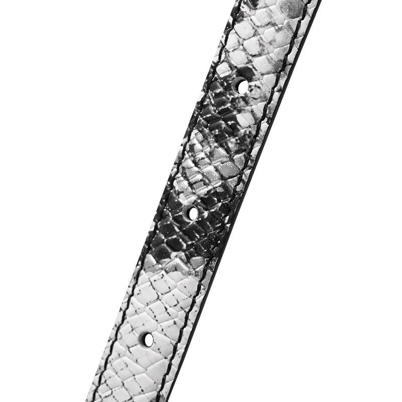 Skull & Snake Embossed Slim Belt - Image 6