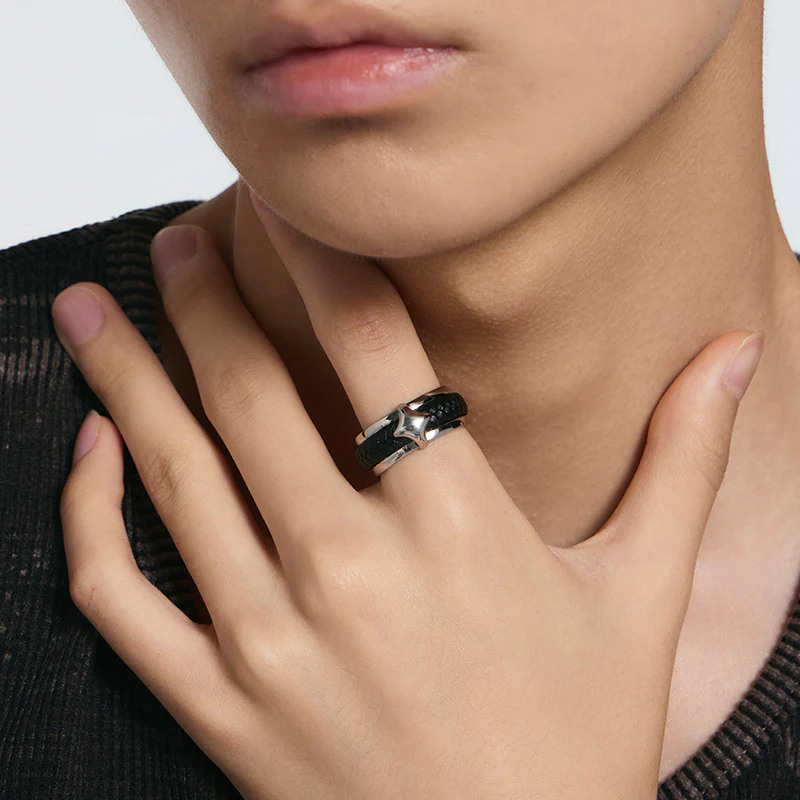 Spiked Woven Wide Ring - Image 4