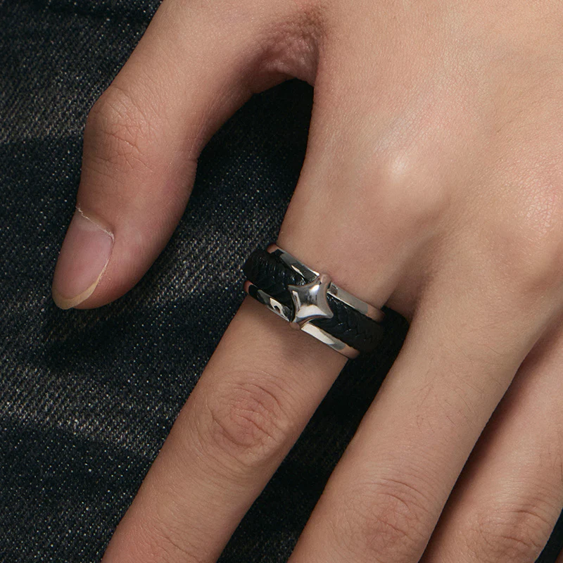 Spiked Woven Wide Ring - Image 5