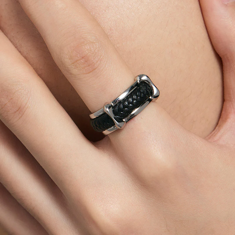 Spiked Woven Wide Ring - Image 6