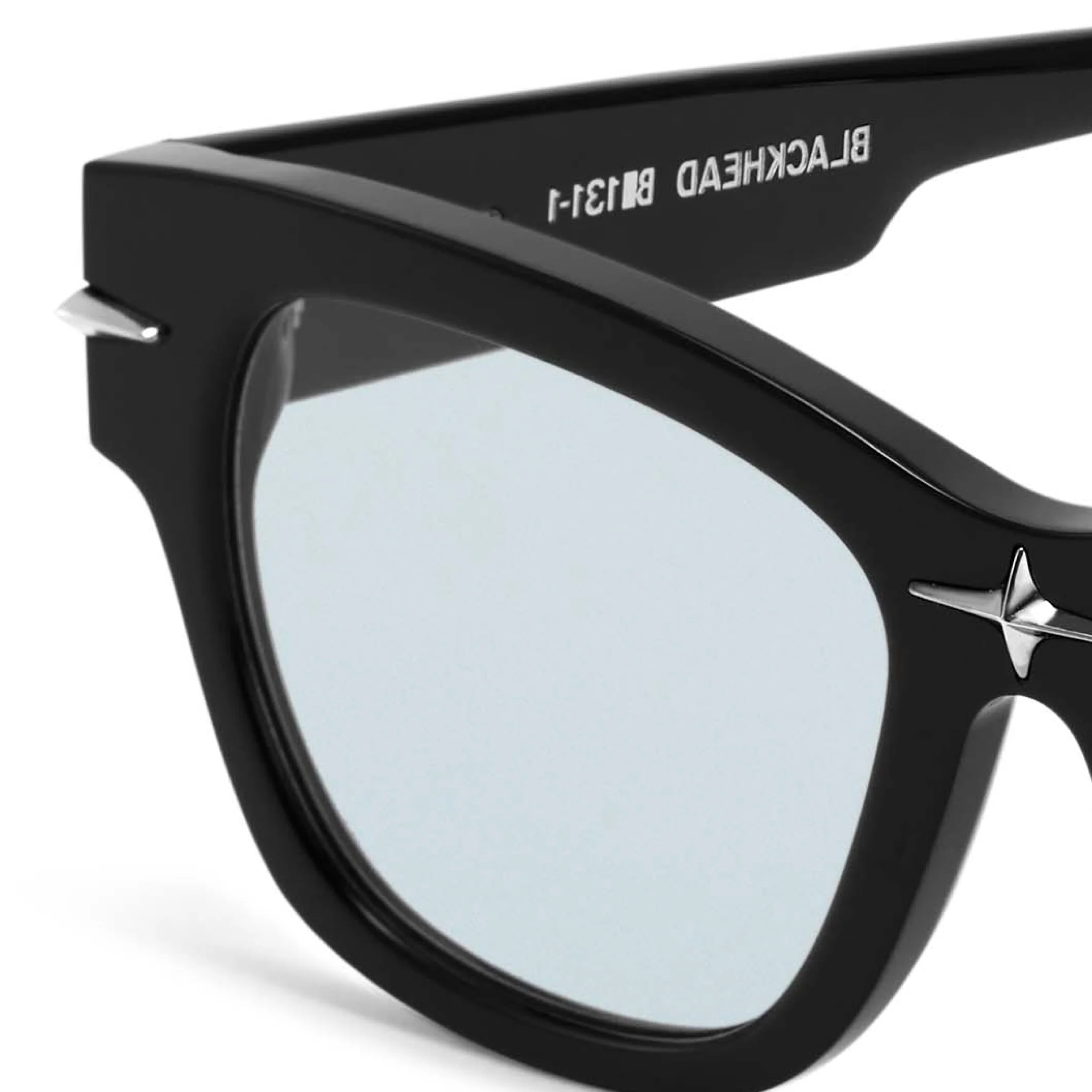 Square Frame Starburst Sunglasses (Blue) - Image 3