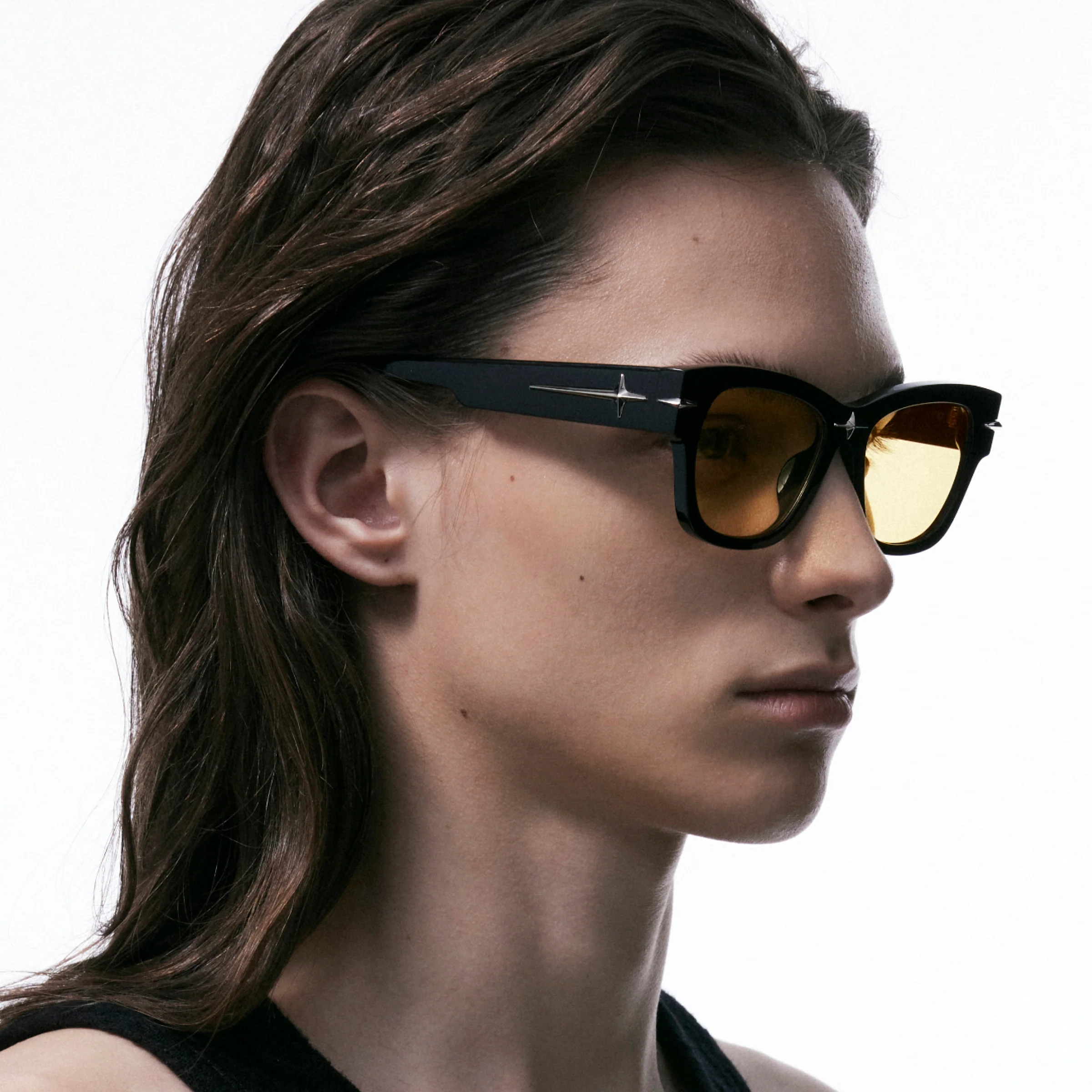 Square Frame Starburst Sunglasses (Orange) - Image 3