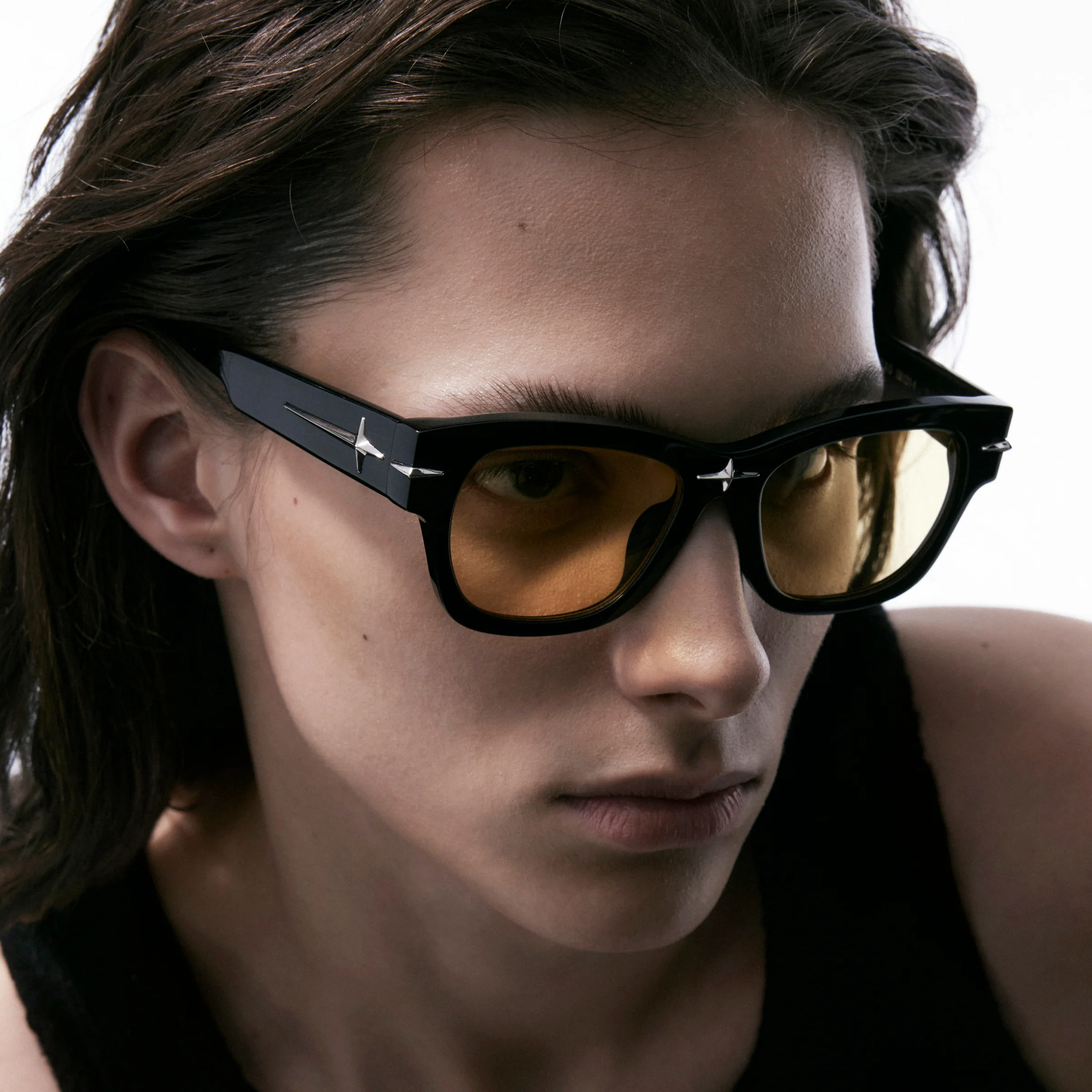 Square Frame Starburst Sunglasses (Orange) - Image 6