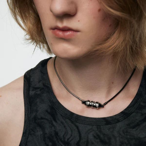 Star Cone Black Onyx Splicing Necklace - Image 5