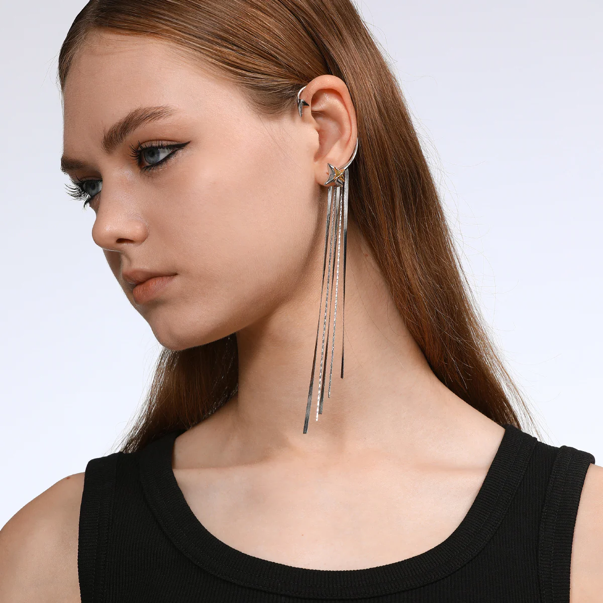 Star of Bethlehem Star Tassel Without Piercing And Hanging (Single For Left Ear) - Image 2