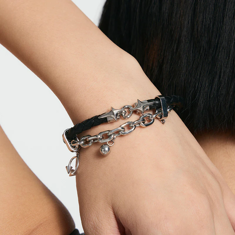 Starburst Spliced Double-Layer Bracelet - Image 5