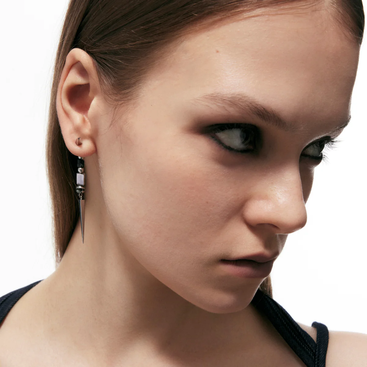 Stone Inlay Earrings - Image 5