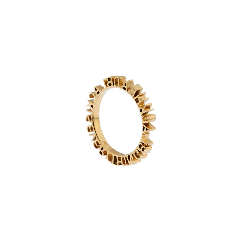 Teddy Girl Cut-Out Slogan Ring - Image 7