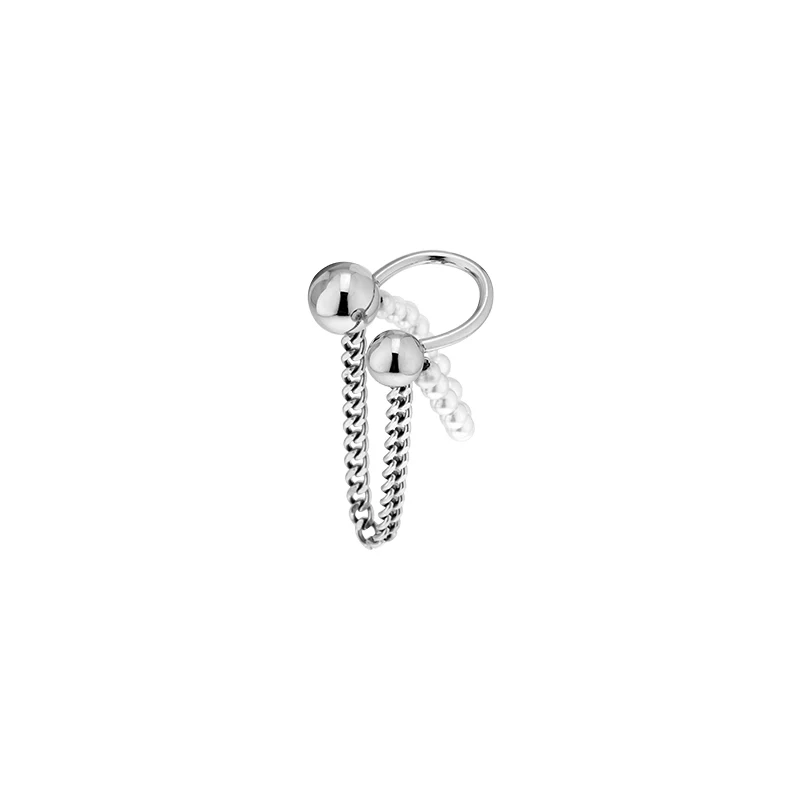 Teddy Girl Double Strand Pearl Ear Clip - Image 4