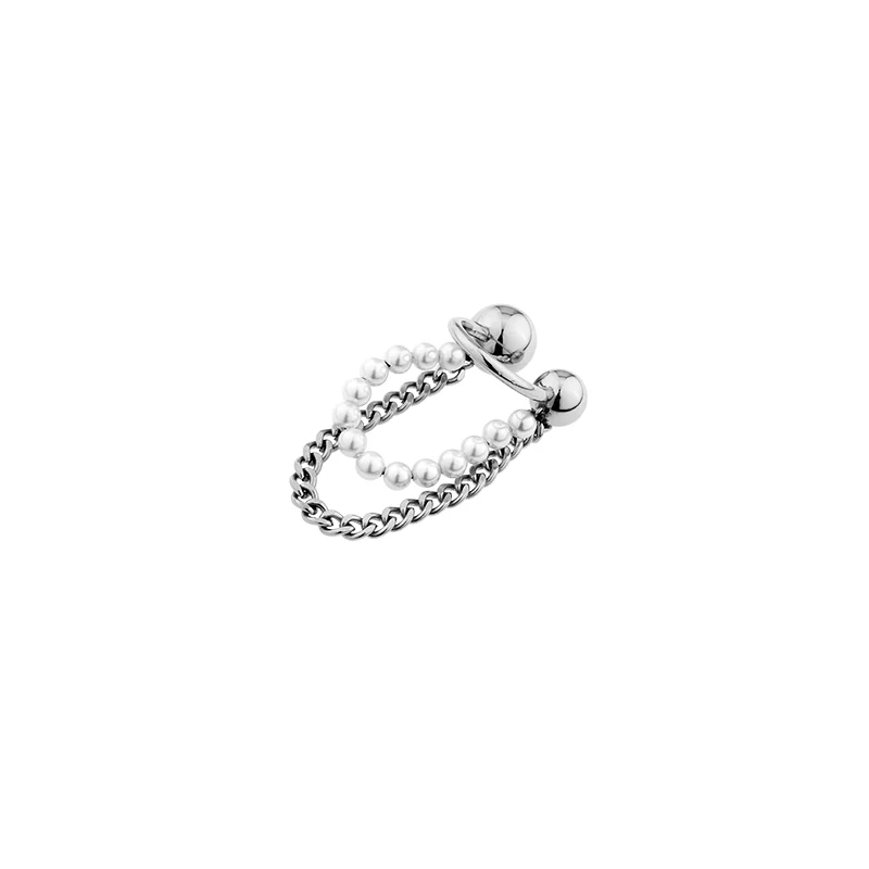 Teddy Girl Double Strand Pearl Ear Clip - Image 5
