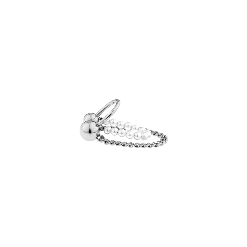 Teddy Girl Double Strand Pearl Ear Clip - Image 6