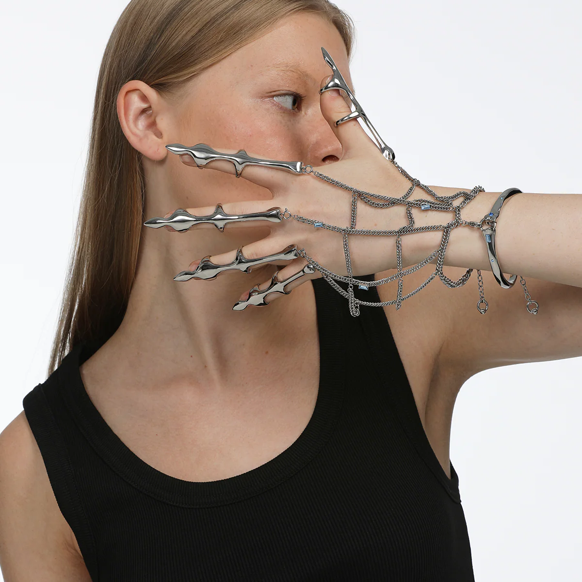 The X-Files Bone Shape Chain Combination Palm Decorative Body Jewellery - Image 7