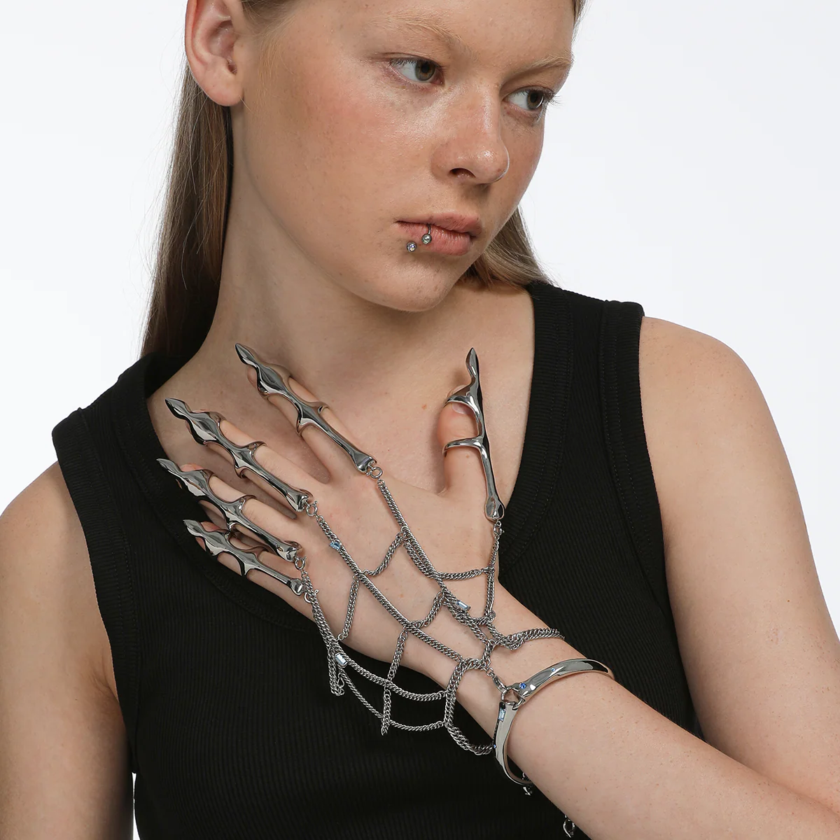 The X-Files Bone Shape Chain Combination Palm Decorative Body Jewellery - Image 8