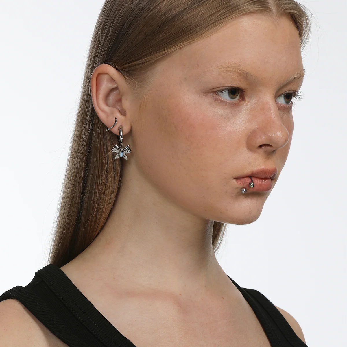 The X-Files Diamond Butterfly Pendant Wrapped Earrings - Image 4