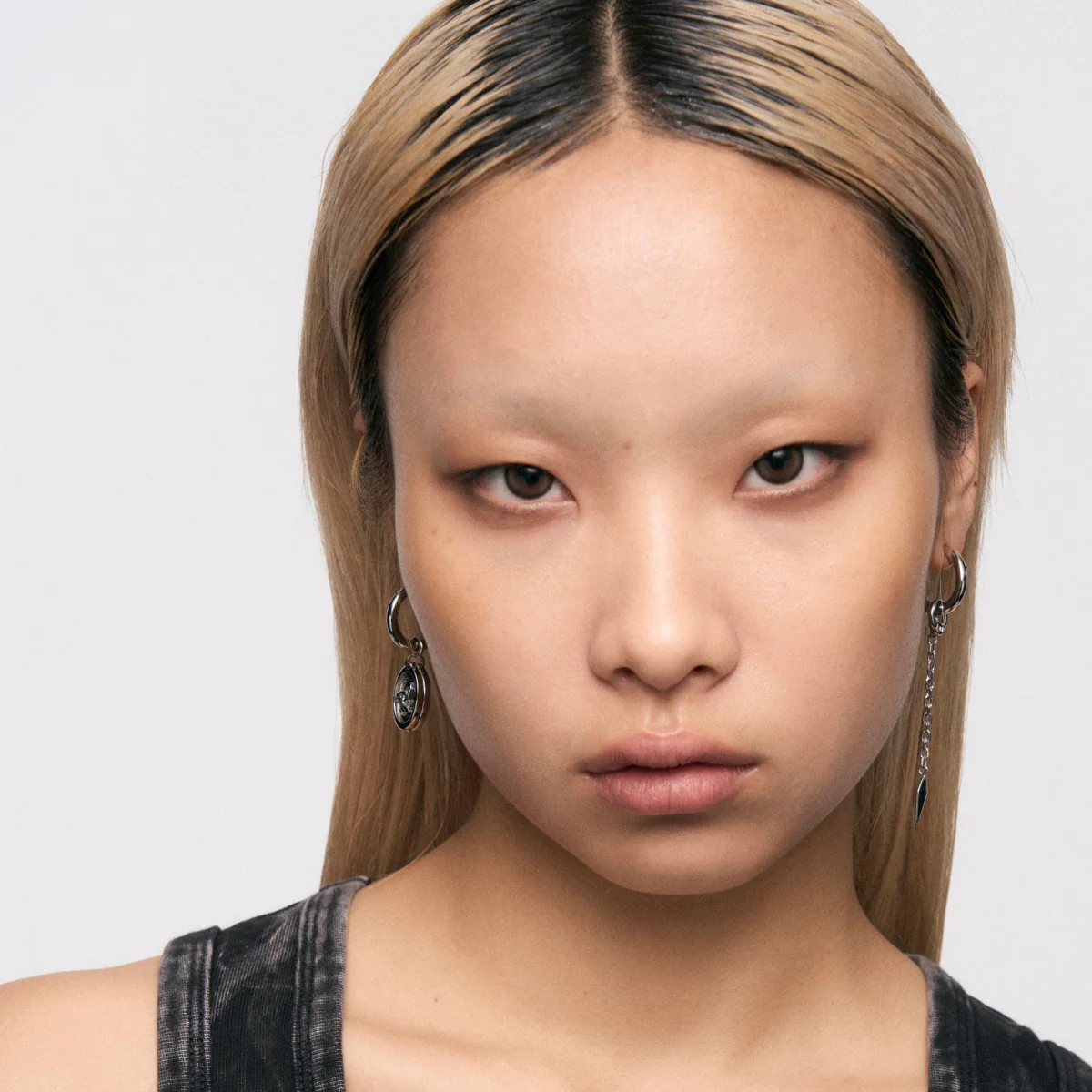 Triple Serpent Ring Asymmetric Earrings - Image 4