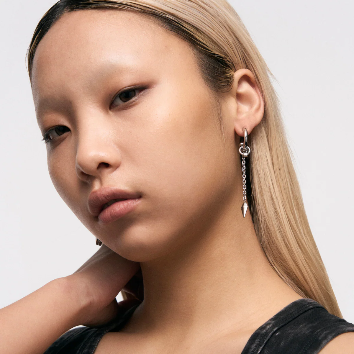 Triple Serpent Ring Asymmetric Earrings - Image 5