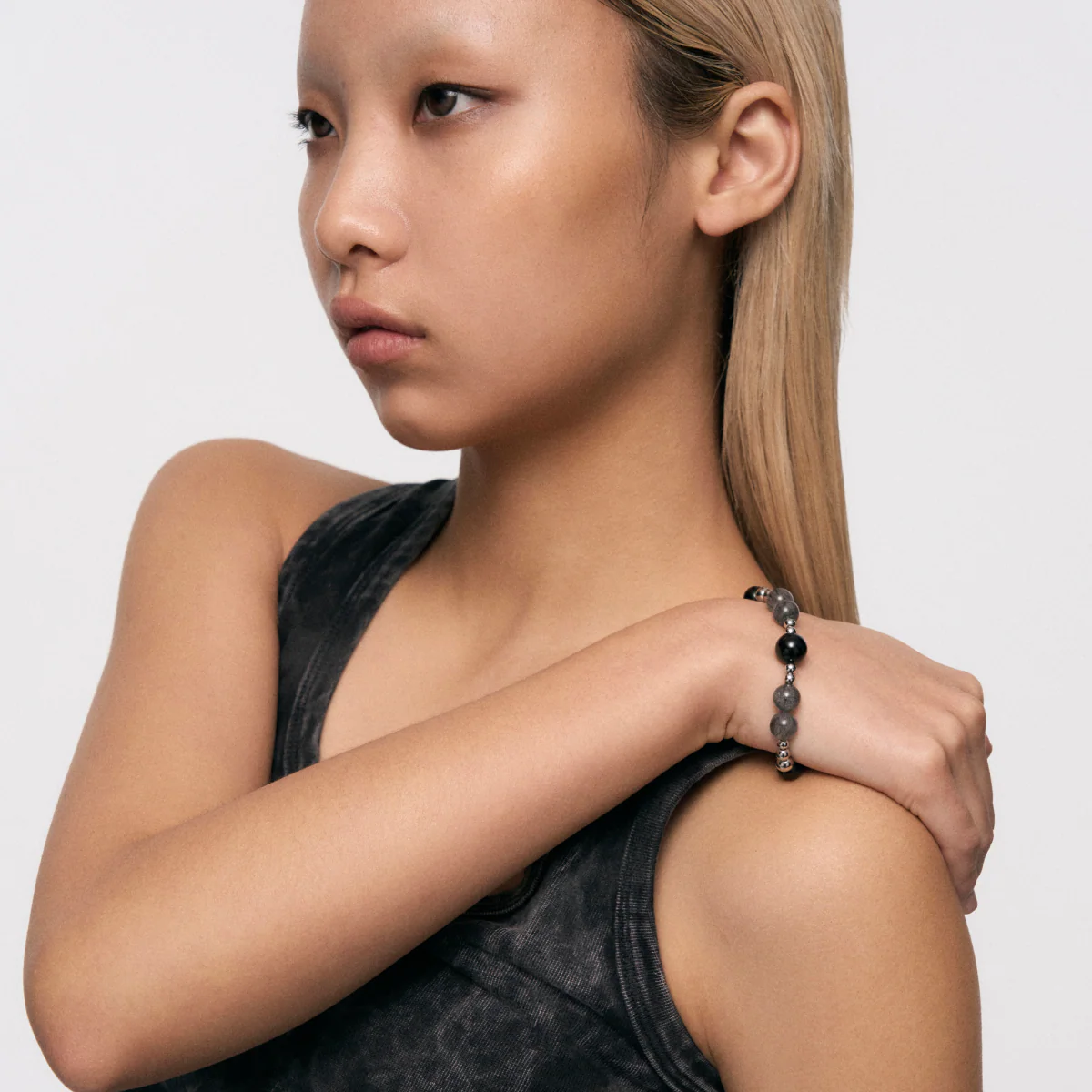 Triple Serpent Ring Black Onyx Chain Bracelet - Image 5