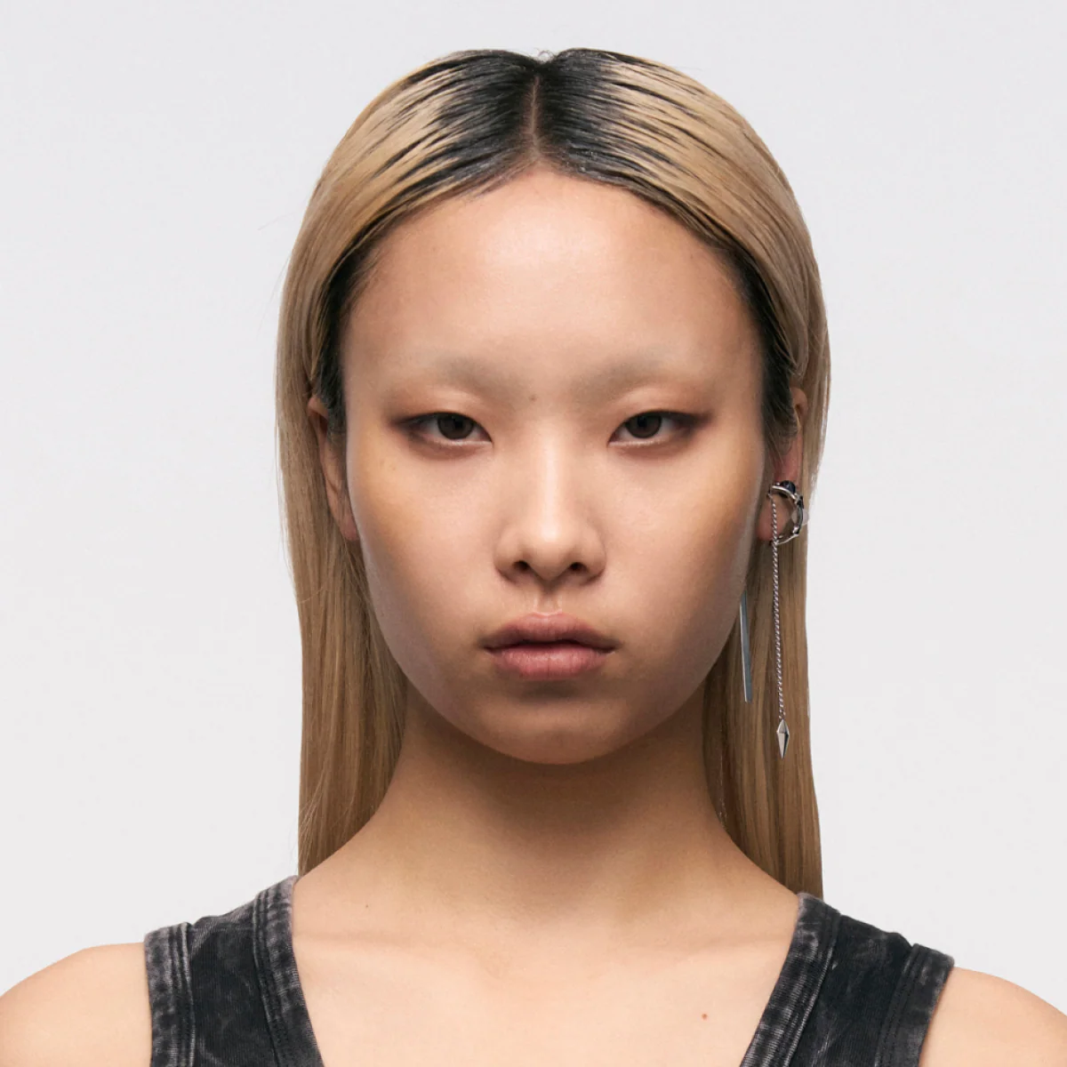 Triple Stone Snake Bone Ear Cuff - Image 4