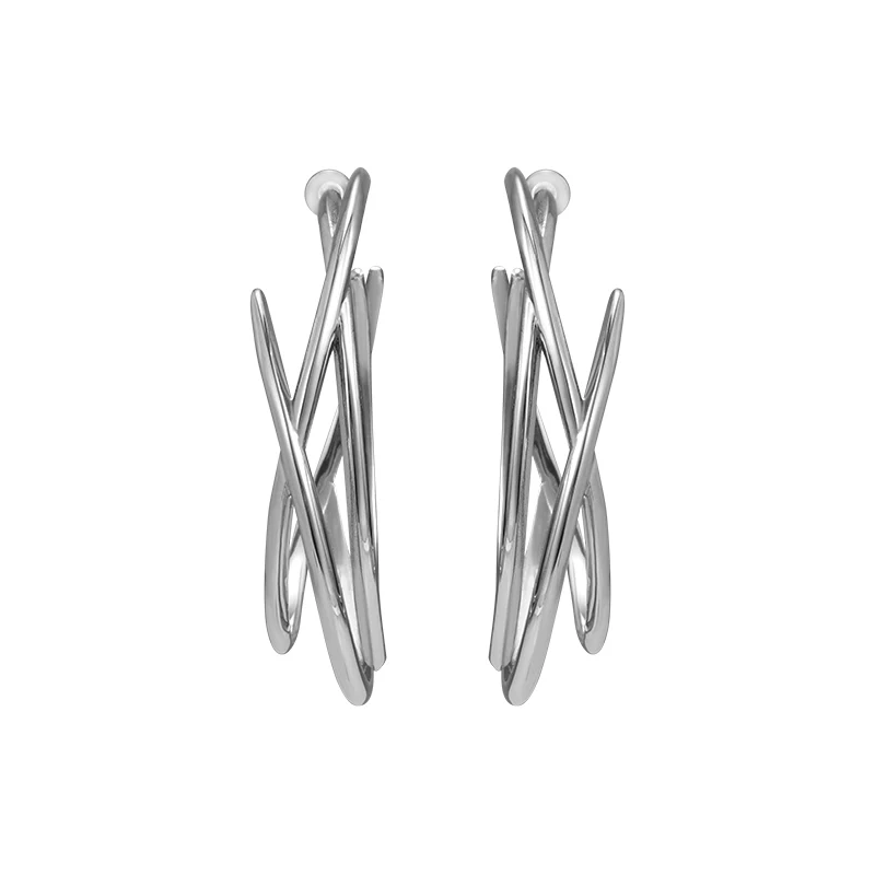 Wrapped Spike Hoop Earrings - Image 4