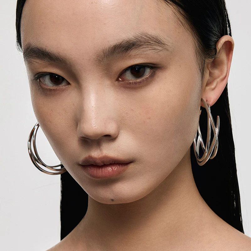 Wrapped Spike Hoop Earrings - Image 6