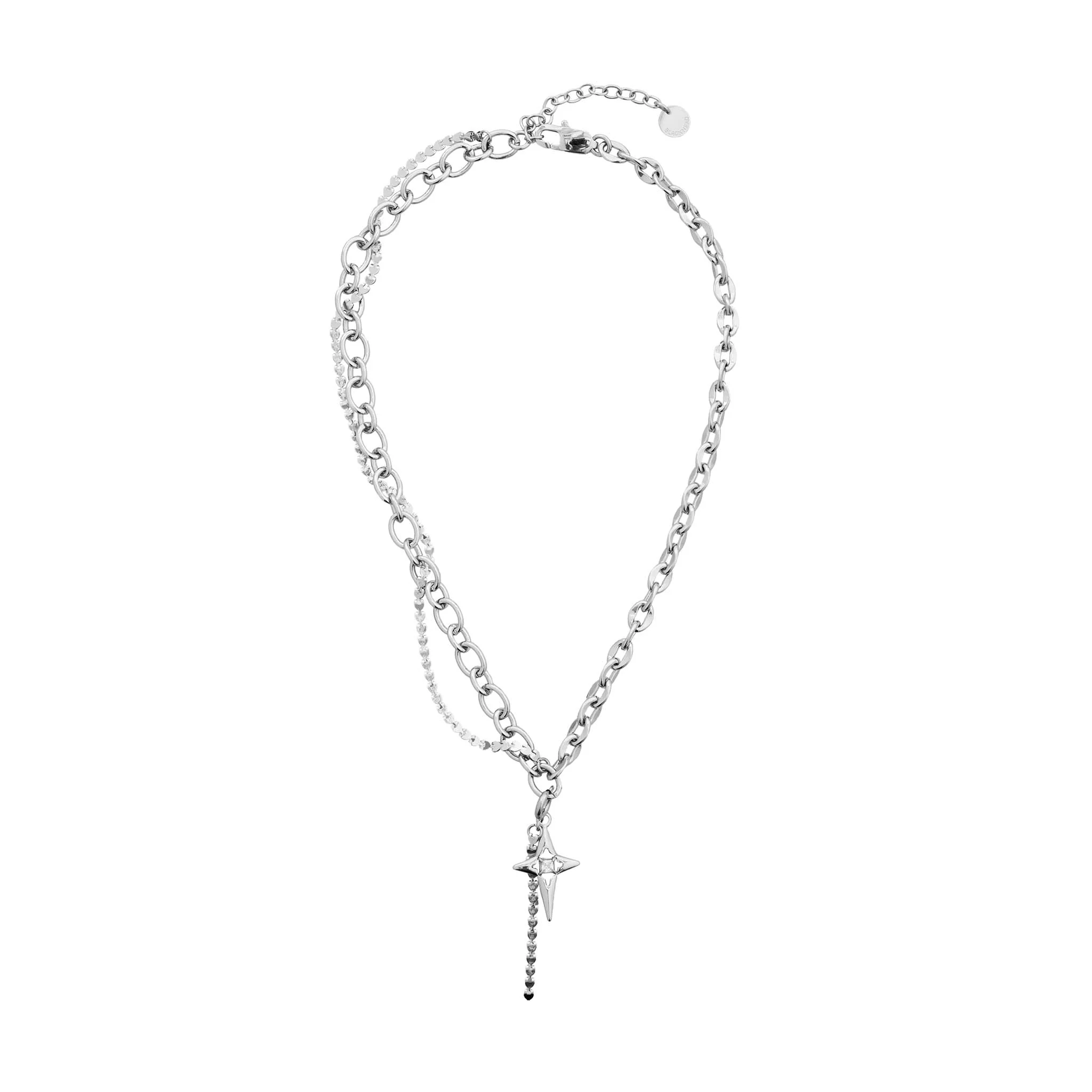 Zircon Starburst Double-Layer Necklace - Image 2